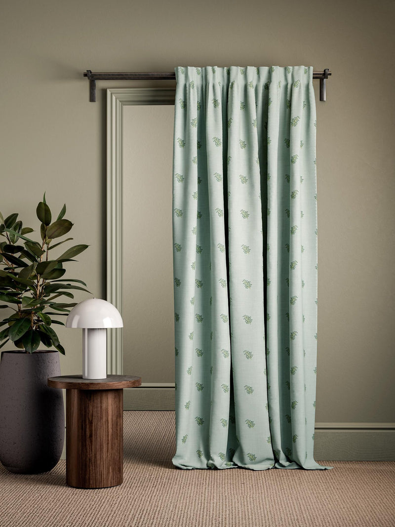 CCF0912-01 Mini Herbarium Seafoam Cassia Fabric by Clarke & Clarke