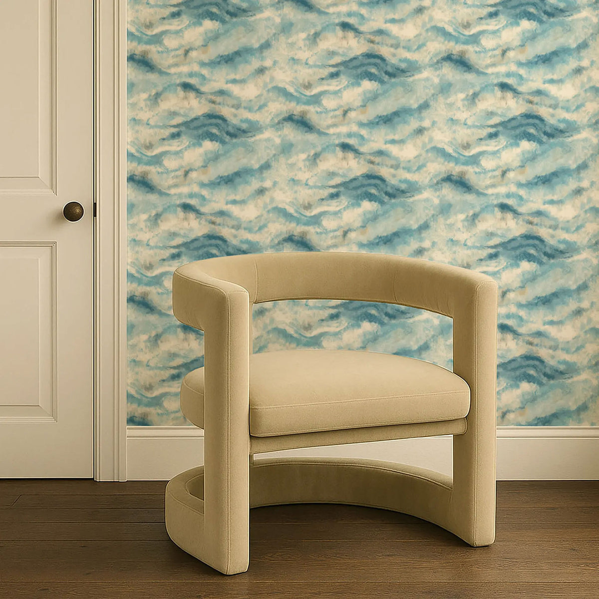 Earthscape Linen/Mocha Elements Wallpaper by Clarke & Clarke