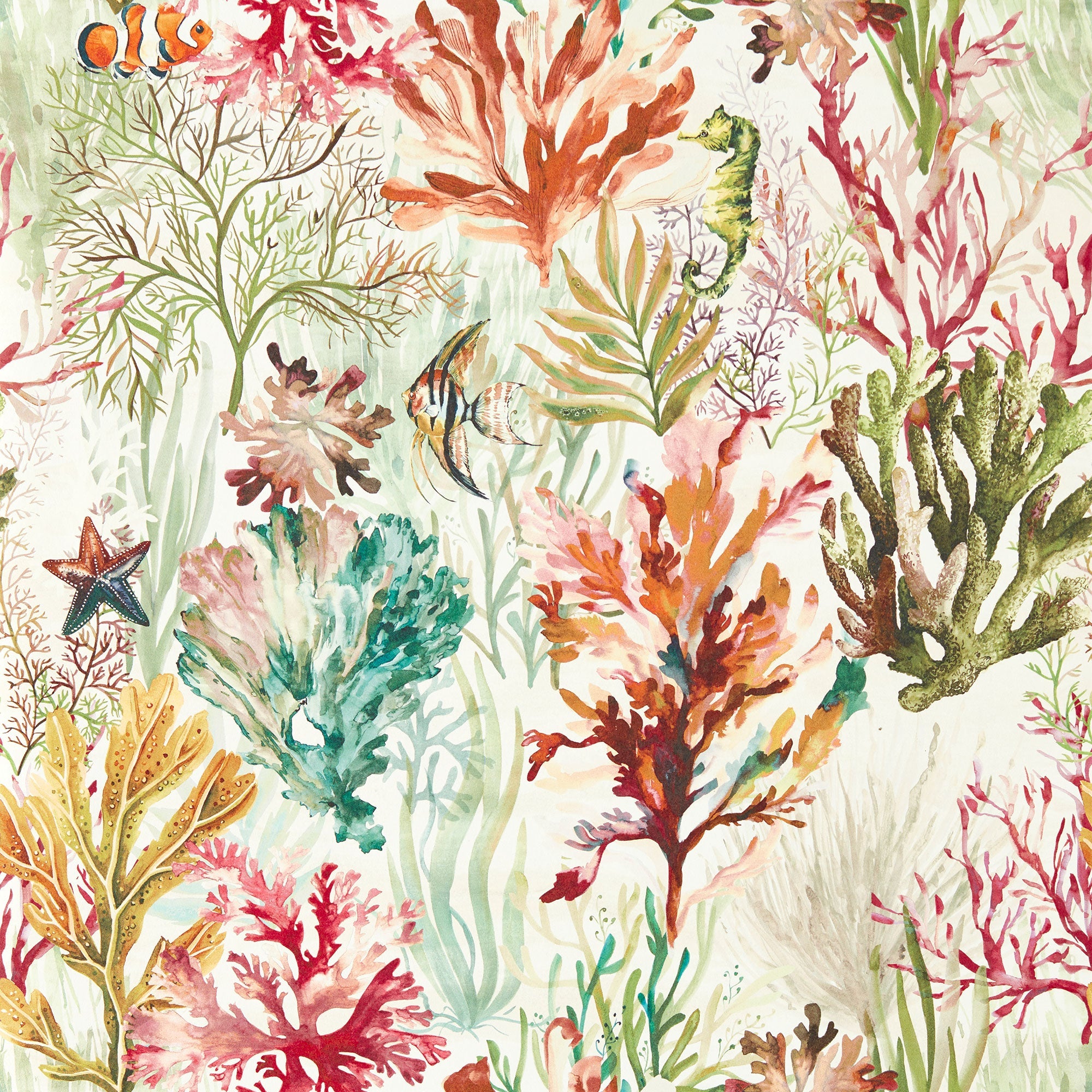 CCW0168-01 Oceana Coral Wallpaper by Clarke & Clarke