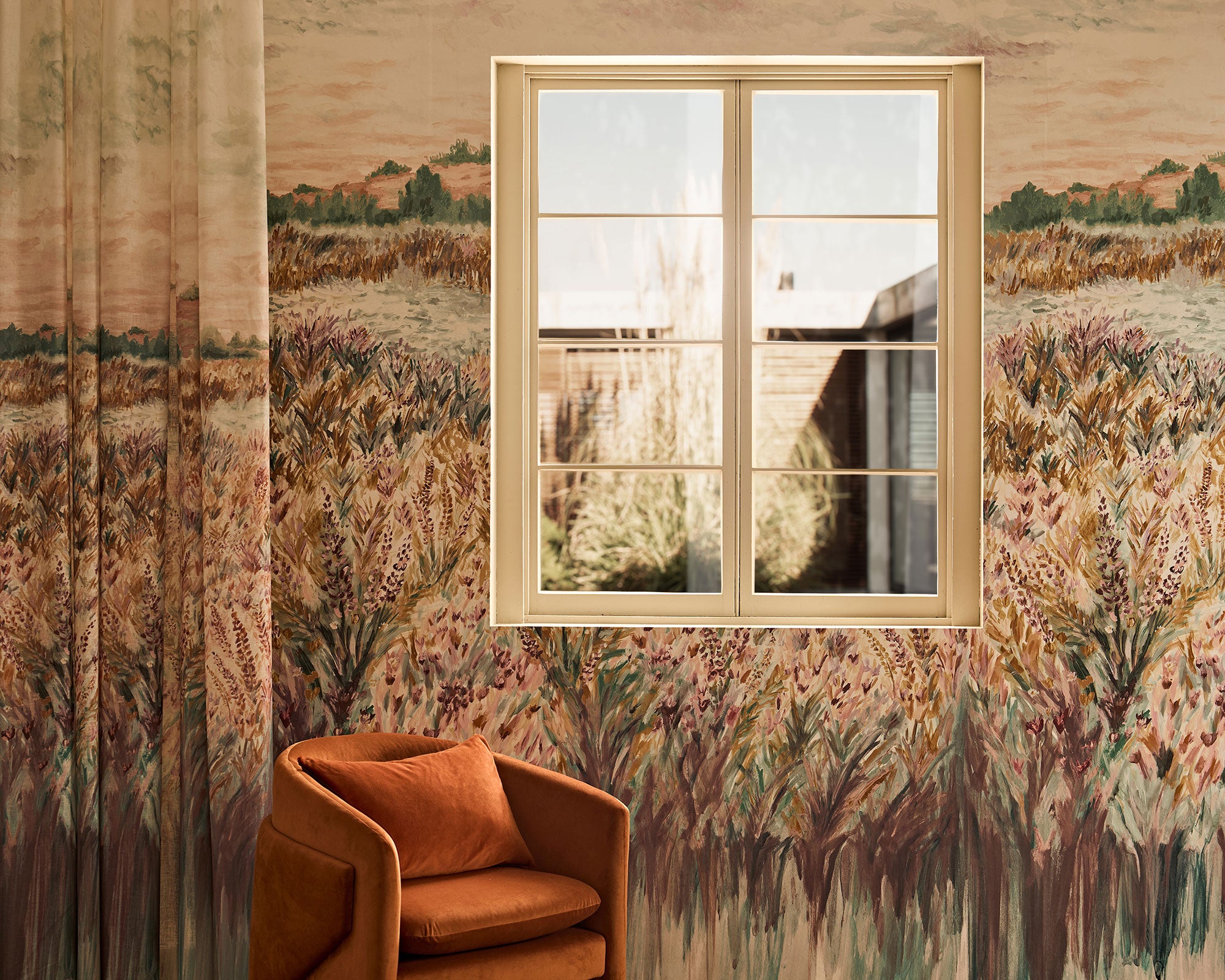 CCW0171-02 Wildbloom Mineral/Blush Wallpaper by Clarke & Clarke