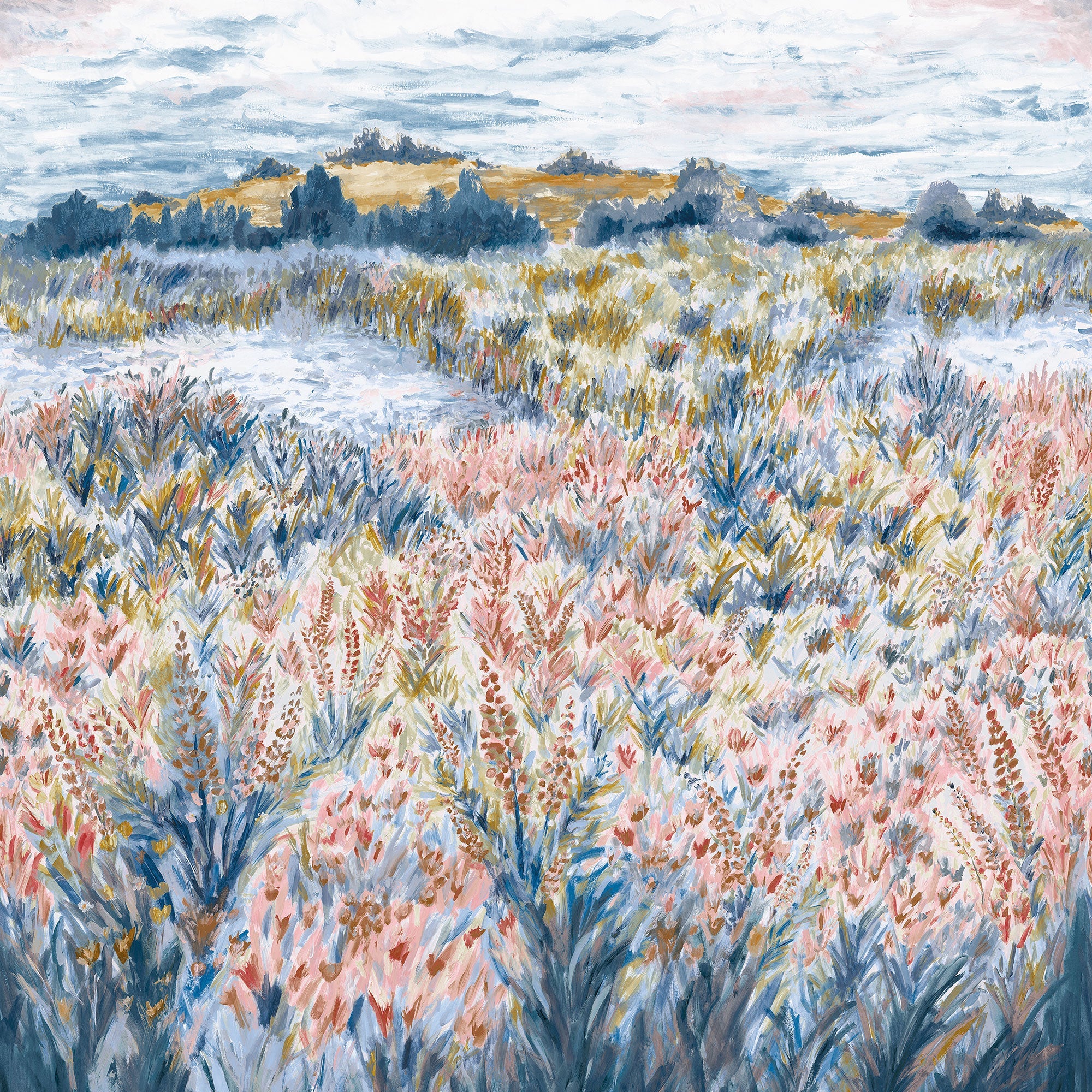 CCW0171-03 Wildbloom Midnight/Antique Wallpaper by Clarke & Clarke