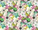 Floral Riot Chalk & Carbon Concept Wallpaper by Ohpopsi
