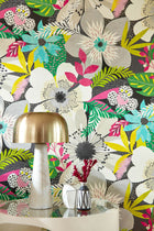 CEP50101W Floral Riot Chalk & Carbon Wallpaper by Ohpopsi