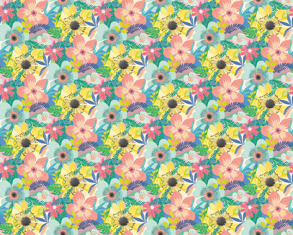 CEP50103W Floral Riot Citrus Wallpaper by Ohpopsi