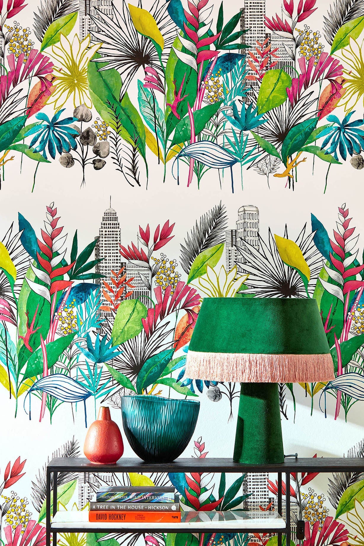 CEP50107W Urban Tropic Tropical Bright Wallpaper by Ohpopsi