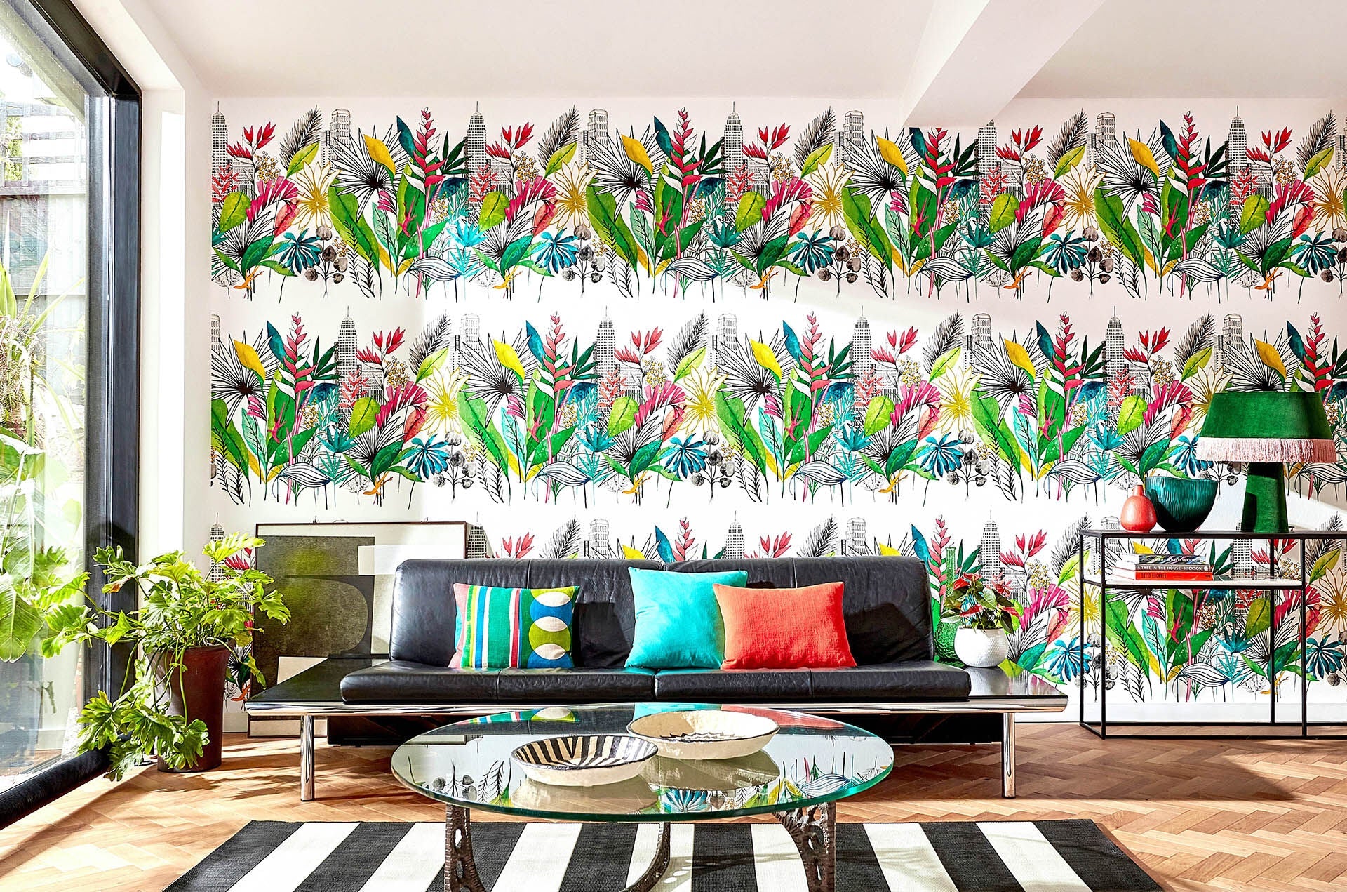CEP50107W Urban Tropic Tropical Bright Wallpaper by Ohpopsi