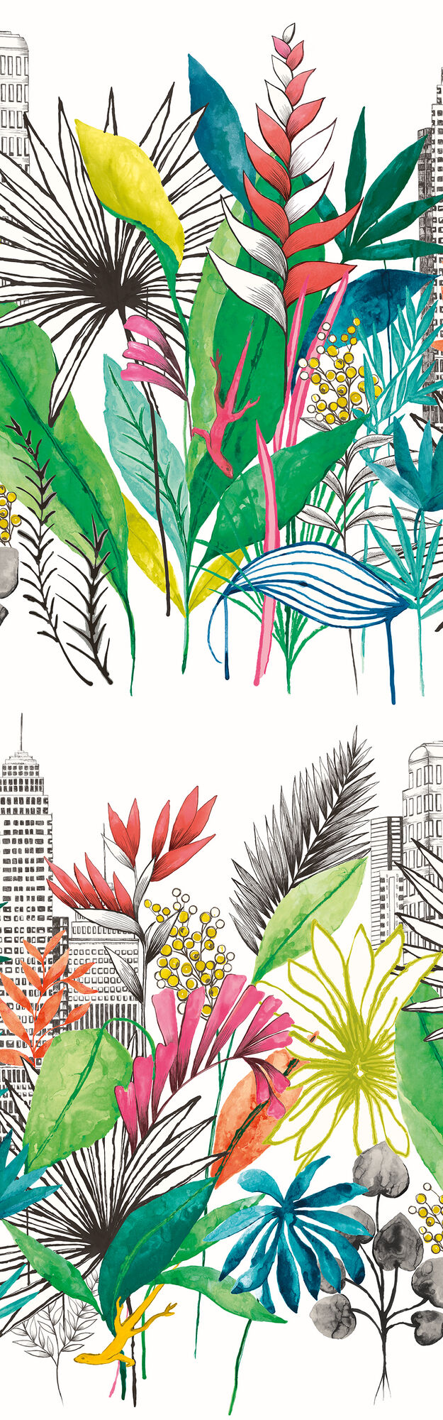 CEP50107W Urban Tropic Tropical Bright Wallpaper by Ohpopsi