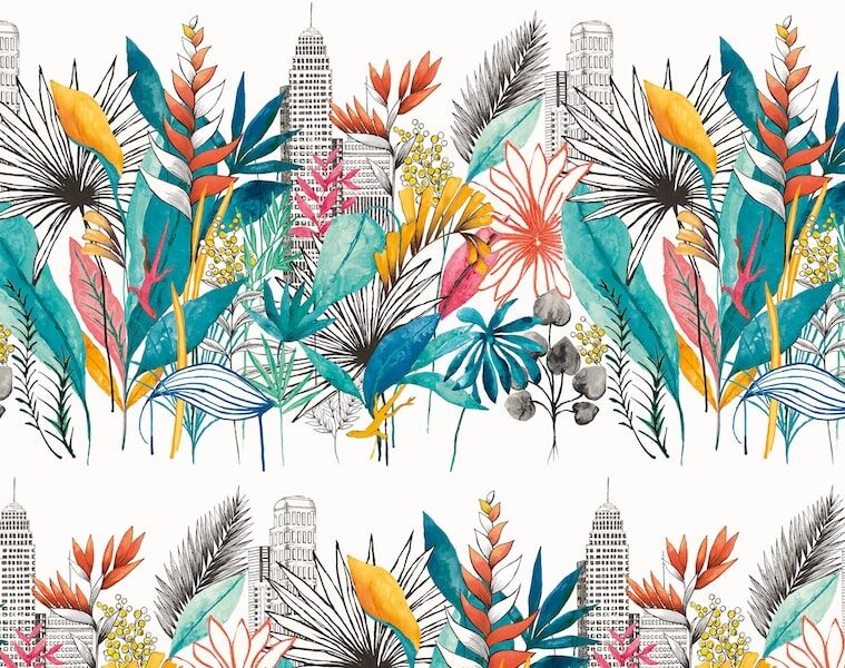 CEP50108W Urban Tropic Marina Wallpaper by Ohpopsi
