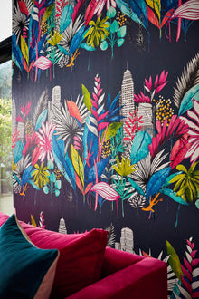 CEP50110W Urban Tropic Midnight Wallpaper by Ohpopsi