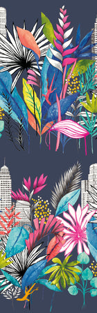 CEP50110W Urban Tropic Midnight Wallpaper by Ohpopsi