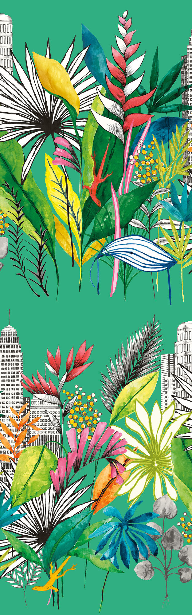 CEP50111W Urban Tropic Emerald Wallpaper by Ohpopsi