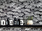CEP50113W Jolly Brollies Noir Wallpaper by Ohpopsi