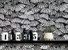 CEP50113W Jolly Brollies Noir Wallpaper by Ohpopsi