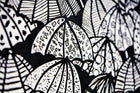 CEP50113W Jolly Brollies Noir Wallpaper by Ohpopsi