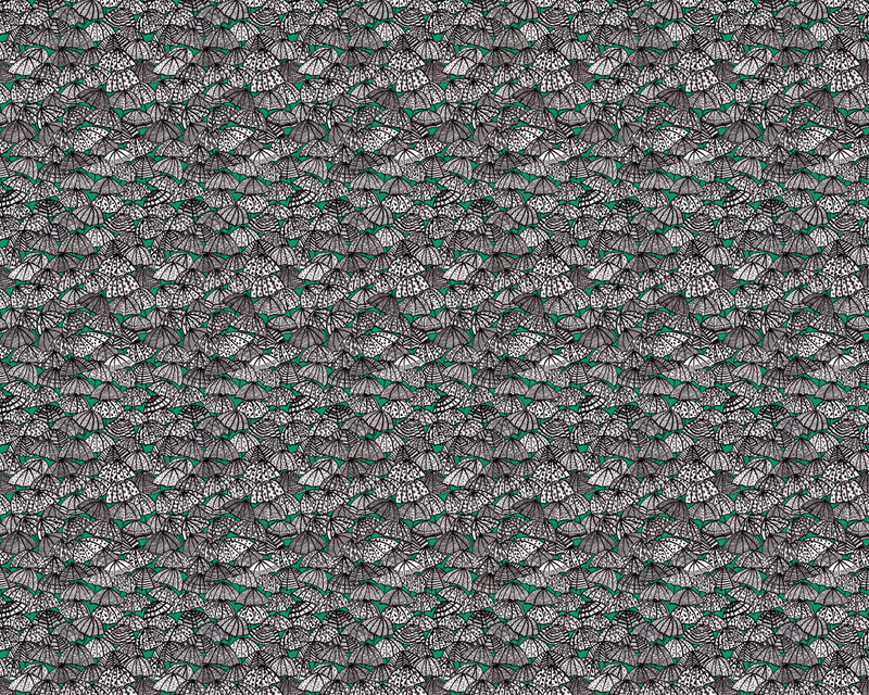 CEP50114W Jolly Brollies Jade Wallpaper by Ohpopsi