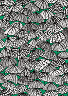 CEP50114W Jolly Brollies Jade Wallpaper by Ohpopsi