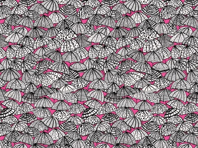 CEP50115W Jolly Brollies Pop Wallpaper by Ohpopsi