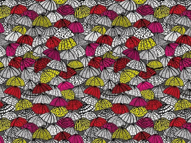 CEP50116W Jolly Brollies Cherry Wallpaper by Ohpopsi
