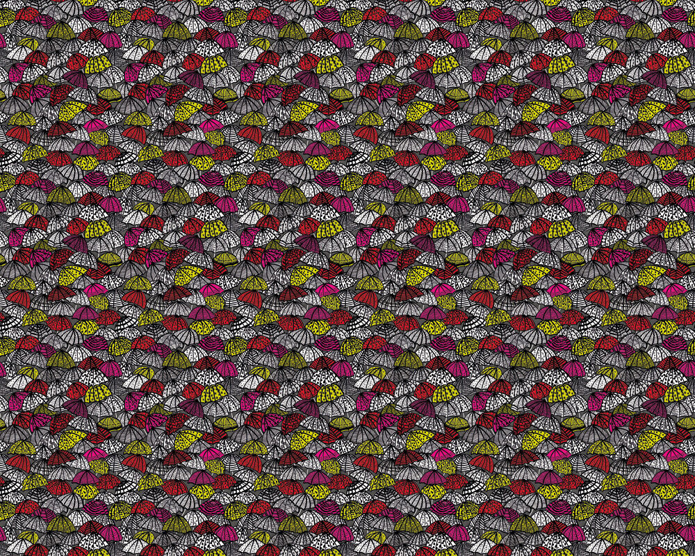 CEP50116W Jolly Brollies Cherry Wallpaper by Ohpopsi