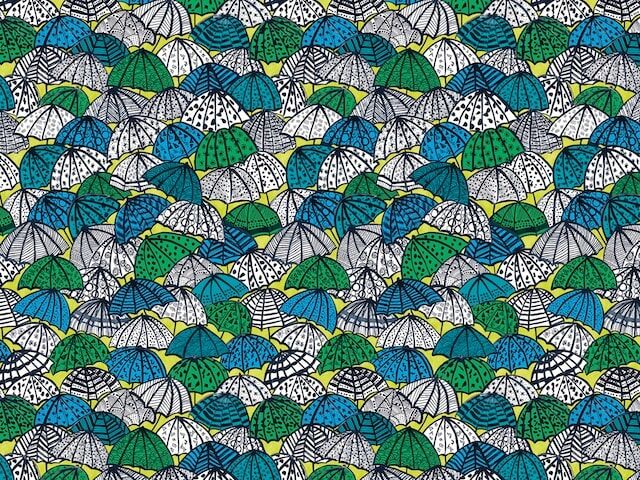 CEP50117W Jolly Brollies Inky Wallpaper by Ohpopsi