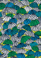CEP50117W Jolly Brollies Inky Wallpaper by Ohpopsi