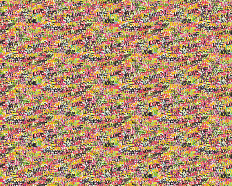 CEP50119W Love Scribble Multi Riot Wallpaper by Ohpopsi