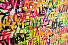 CEP50119W Love Scribble Multi Riot Wallpaper by Ohpopsi