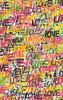 CEP50119W Love Scribble Multi Riot Wallpaper by Ohpopsi