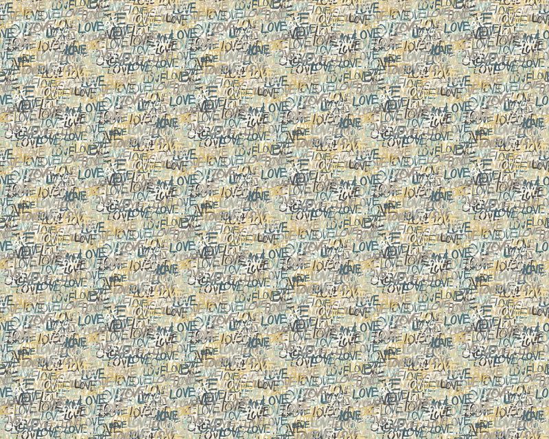 CEP50121W Love Scribble Polished Cement Wallpaper by Ohpopsi