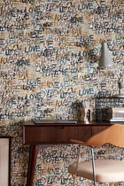 CEP50121W Love Scribble Polished Cement Wallpaper by Ohpopsi