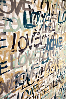 CEP50121W Love Scribble Polished Cement Wallpaper by Ohpopsi