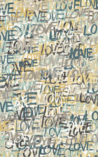 CEP50121W Love Scribble Polished Cement Wallpaper by Ohpopsi