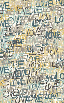 CEP50121W Love Scribble Polished Cement Wallpaper by Ohpopsi