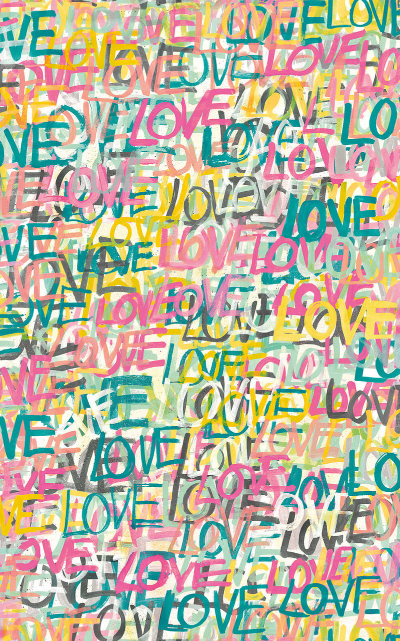 CEP50122W Love Scribble Pastel Pop Wallpaper by Ohpopsi