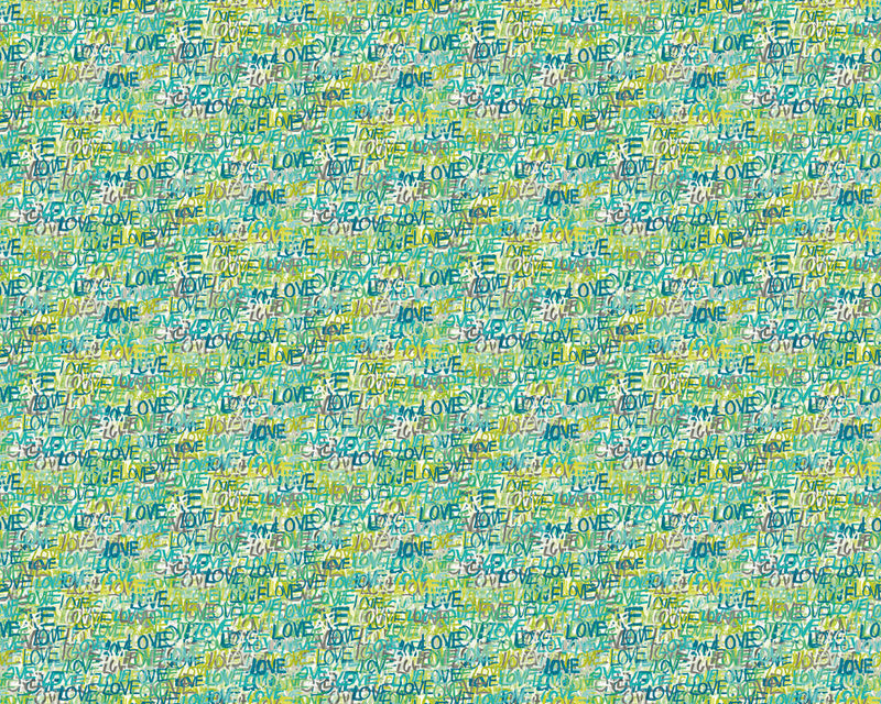 CEP50123W Love Scribble Aquamarine Wallpaper by Ohpopsi