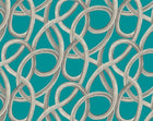 CEP50124W Twisted Geo Turquoise Wallpaper by Ohpopsi