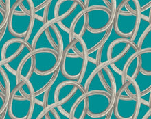 CEP50124W Twisted Geo Turquoise Wallpaper by Ohpopsi