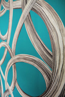 CEP50124W Twisted Geo Turquoise Wallpaper by Ohpopsi