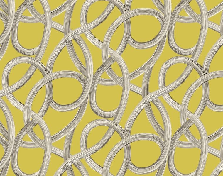 CEP50125W Twisted Geo Chartreuse Wallpaper by Ohpopsi