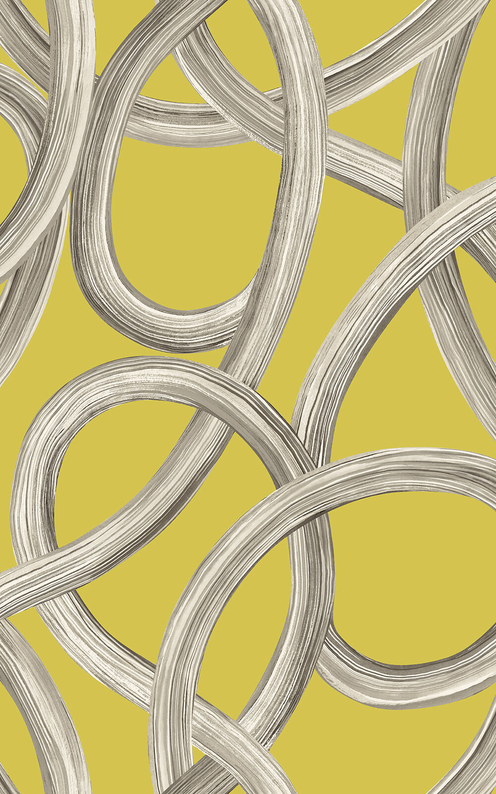 CEP50125W Twisted Geo Chartreuse Wallpaper by Ohpopsi