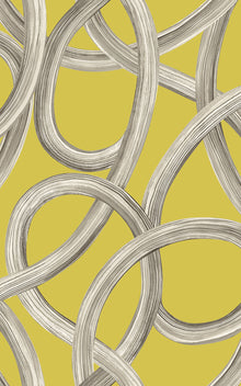 CEP50125W Twisted Geo Chartreuse Wallpaper by Ohpopsi