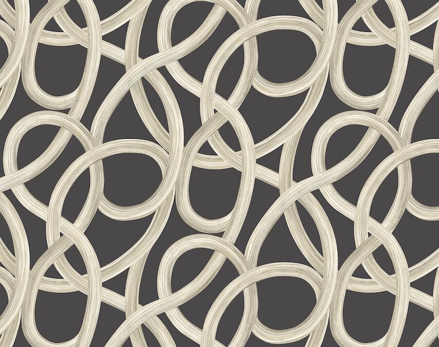 CEP50126W Twisted Geo Raven Wallpaper by Ohpopsi