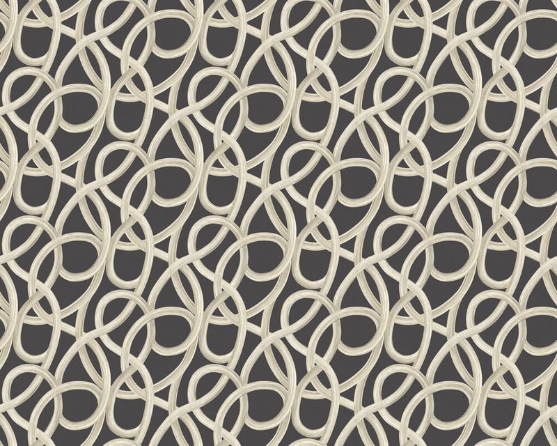 CEP50126W Twisted Geo Raven Wallpaper by Ohpopsi