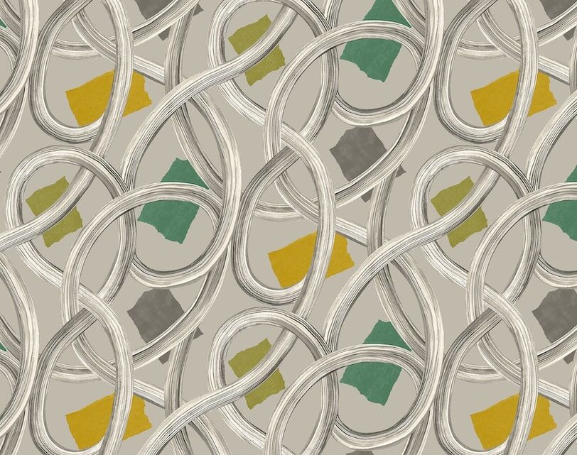 CEP50128W Twisted Geo Earth Wallpaper by Ohpopsi