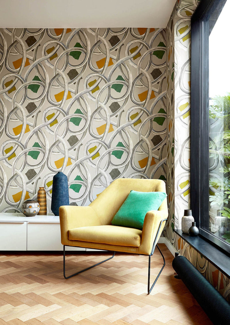 CEP50128W Twisted Geo Earth Wallpaper by Ohpopsi