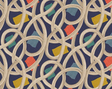 CEP50129W Twisted Geo Denim Wallpaper by Ohpopsi