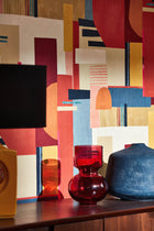 CEP50130W Blocs Paprika Wallpaper by Ohpopsi