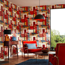 CEP50130W Blocs Paprika Wallpaper by Ohpopsi