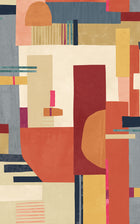 CEP50130W Blocs Paprika Wallpaper by Ohpopsi