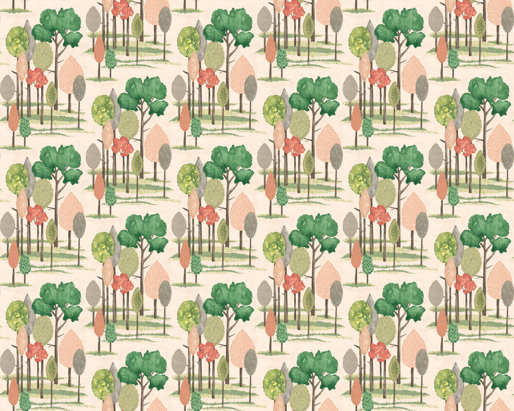 CEP50136W Tall Trees Powder Puff Wallpaper by Ohpopsi